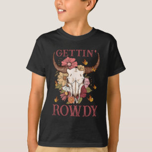 Getting Rowdy Western Cowgirl Wildflower Groovy Ba T-Shirt