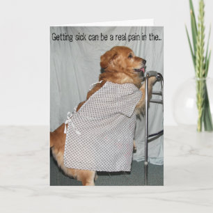 Getting Sick is a Pain Golden Get Well Card