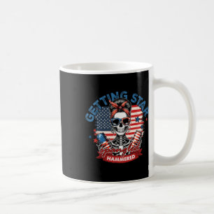 Getting Star Spangled Hammered American Skeleton 4 Coffee Mug