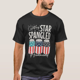 Getting Star Spangled Hammered Beer 4Th Of July T-Shirt