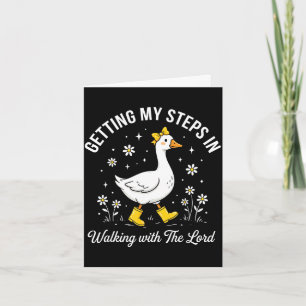 Getting steps in walking with the lord christian card