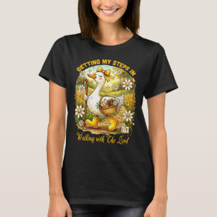Getting steps in walking with the lord christian T-Shirt