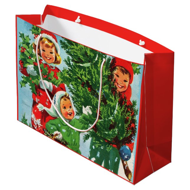 Getting the Christmas Tree Large Gift Bag (Back Angled)