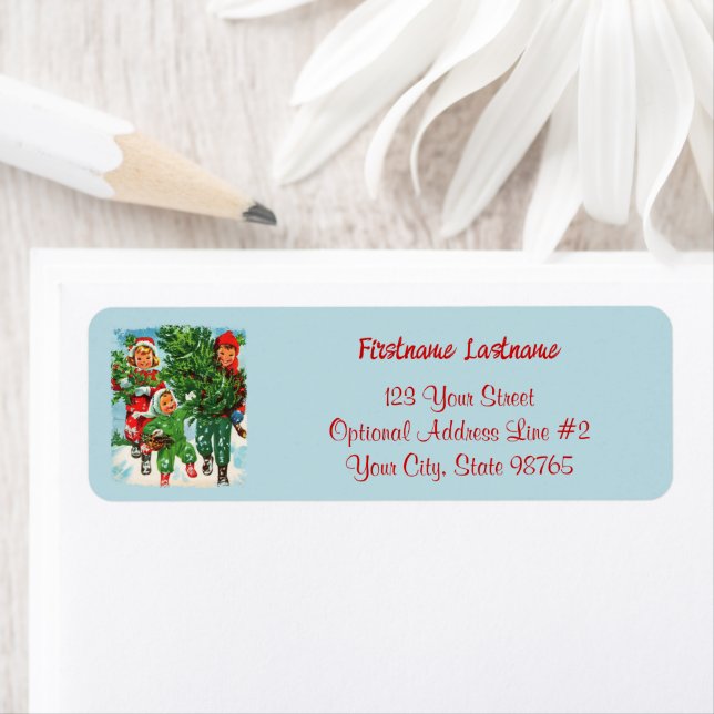 Getting The Christmas Tree Return Address Labels (Insitu)