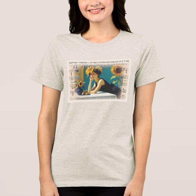 Getting Through Life - Funny Tri-Blend Shirt (Front)