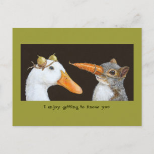 Getting to know you postcard