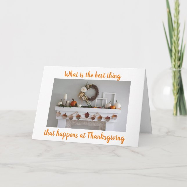 GETTING TOGETHER W/ FAMILY & FRIENDS THANKSGIVING  CARD (Front)