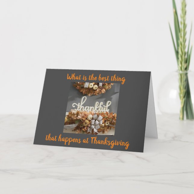 GETTING TOGETHER W/ FAMILY & FRIENDS THANKSGIVING  CARD (Front)