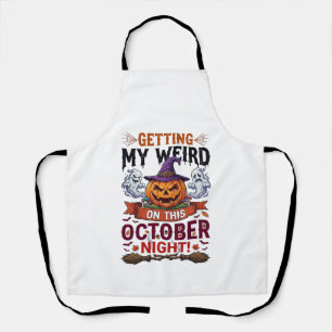 Getting Weird Halloween Pumpkin Ghosts Witch Hat_1 Apron