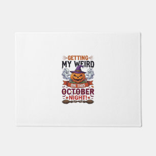Getting Weird Halloween Pumpkin Ghosts Witch Hat_1 Doormat