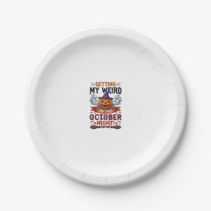 Getting Weird Halloween Pumpkin Ghosts Witch Hat_1 Paper Plate