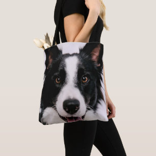 Getty Images A Smiling Border Collie Tote Bag