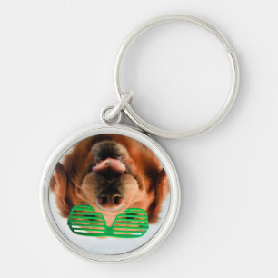 Getty Images Dog With Glasses Key Ring