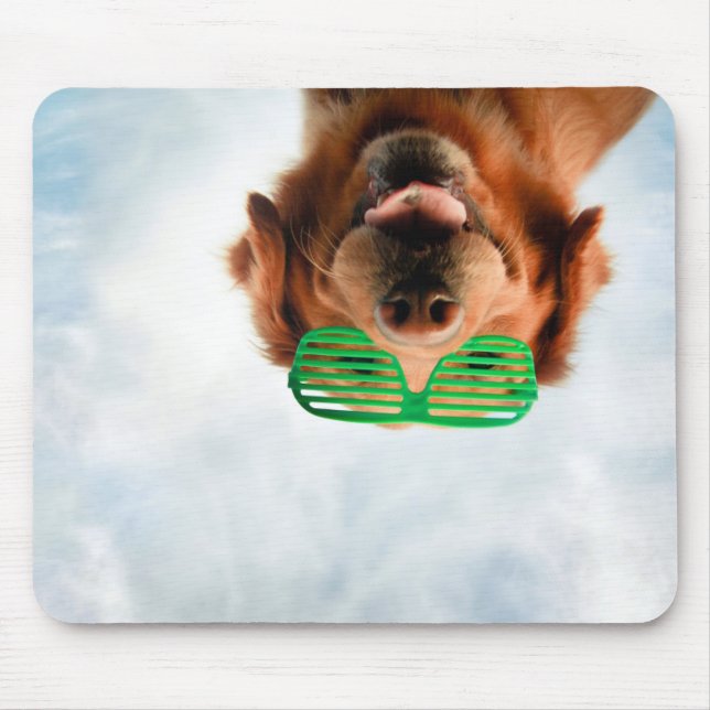 Getty Images | Dog With Glasses Mouse Pad (Front)