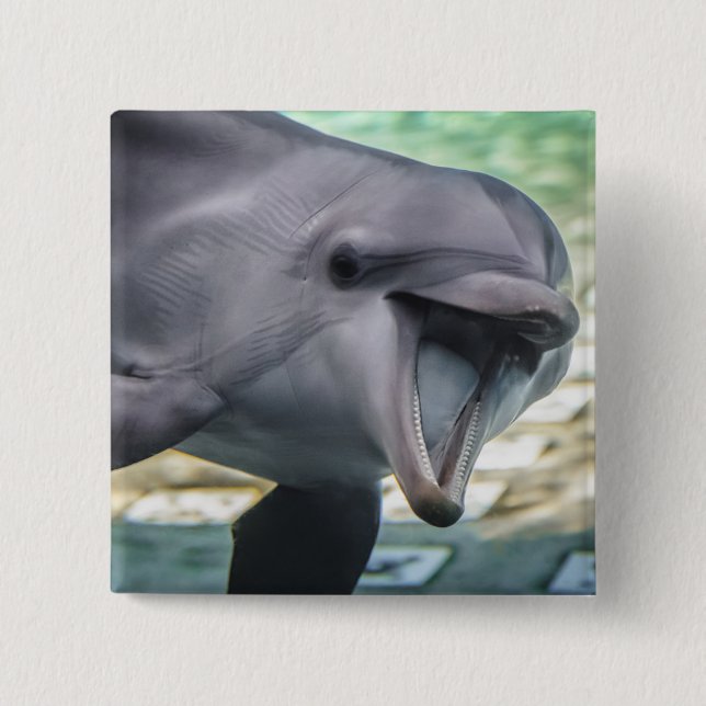 Getty Images | Dolphin 15 Cm Square Badge (Front)