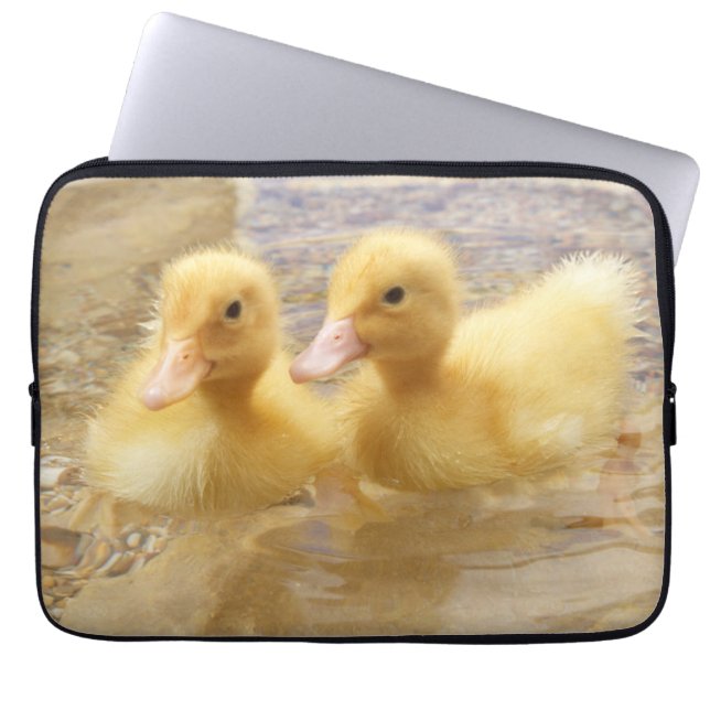 Getty Images | Fuzzy Yellow Ducklings Laptop Sleeve (Front)