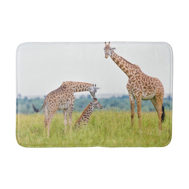 Getty Images | Giraffe Family Bath Mat (Front)