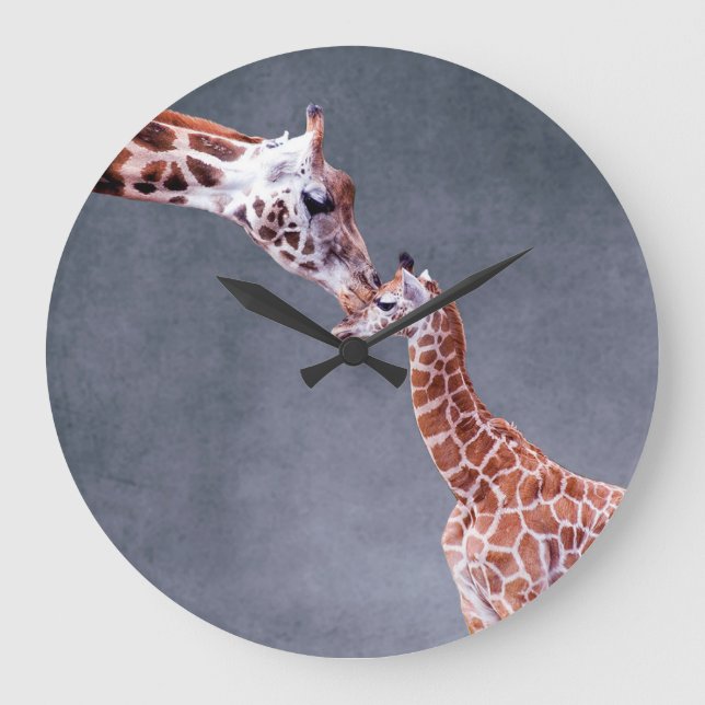 Getty Images | Mother & Baby Giraffe Large Clock (Front)