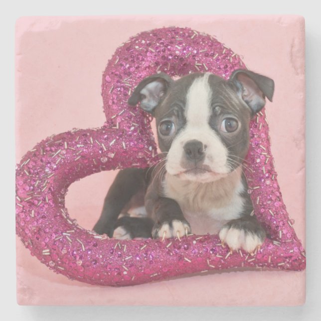 Getty Images | Puppy Love Stone Coaster (Front)