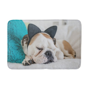 Getty Images Sleepy Dog with Cat Headband Bath Mat