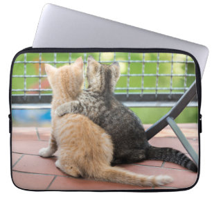 Getty Images   Two Kittens on a Balcony Laptop Sleeve