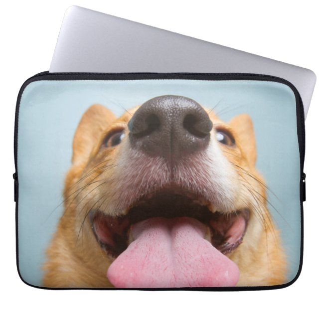 Getty Images | Very Happy Corgi Laptop Sleeve (Front)