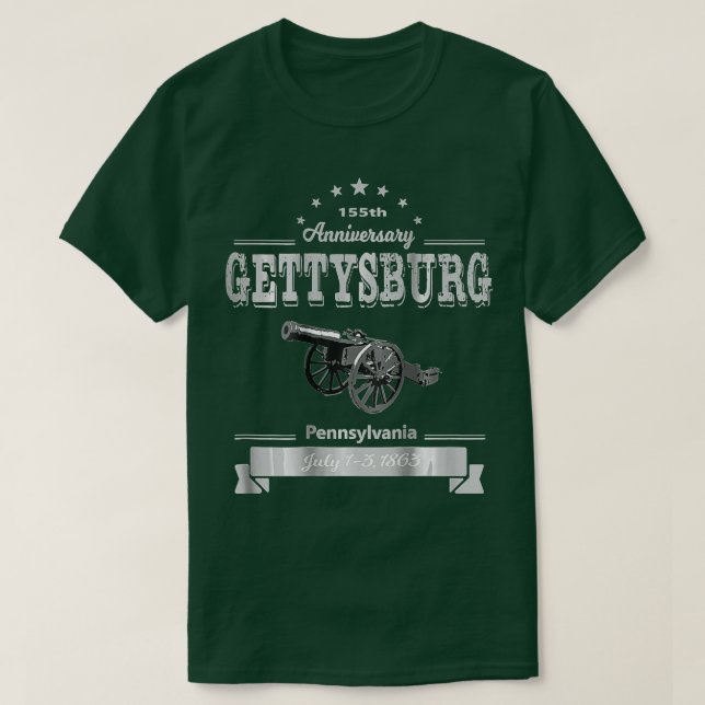 Gettysburg 155th Anniversary  Memorial  T-Shirt (Design Front)