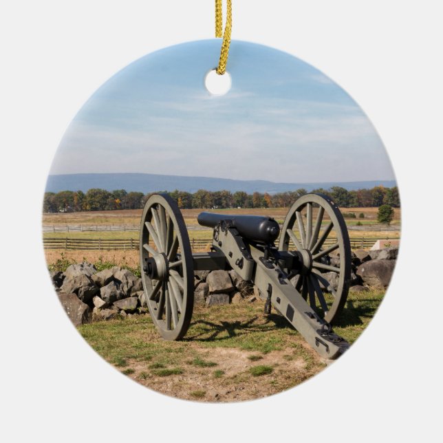 Gettysburg: A view of Pickett's Charge Ceramic Tree Decoration (Front)
