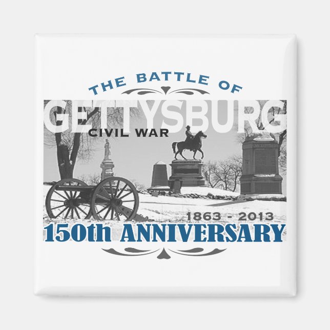 Gettysburg Battle 150 Anniversary Magnet (Front)