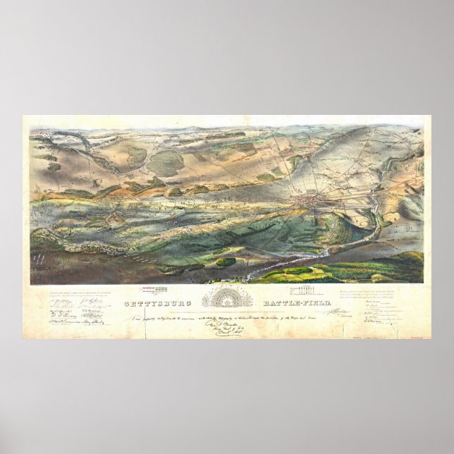 Gettysburg Battlefield 1863 Poster (Front)