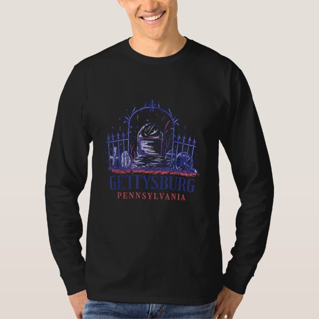 Gettysburg Cemetery Commemorate Historys T-Shirt (Front)