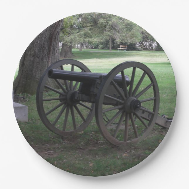 Gettysburg Civil War Cannon Paper Plate (Front)