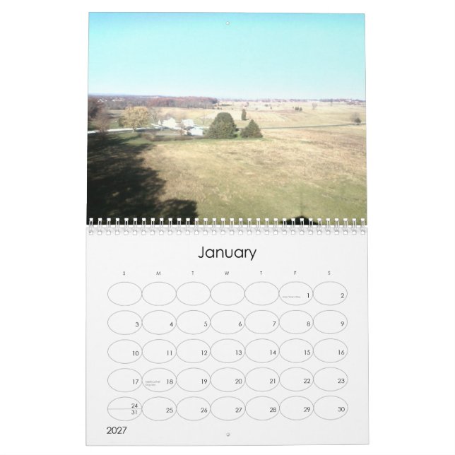 Gettysburg - Collage - Calendar (Jan 2027)