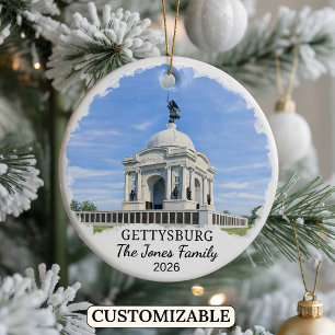 Gettysburg National Military Park, Pennsylvania Ceramic Tree Decoration