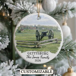 Gettysburg National Military Park, Pennsylvania Ceramic Tree Decoration