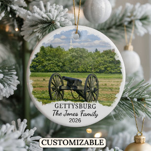 Gettysburg National Military Park, Pennsylvania Ceramic Tree Decoration