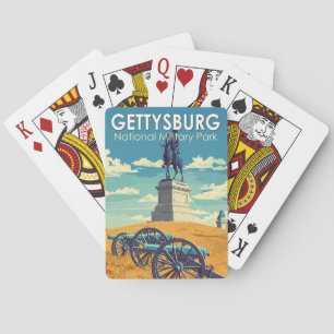 Gettysburg National Military Park Travel Art Retro Playing Cards
