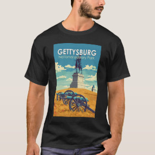 Gettysburg National Military Park Travel Art Retro T-Shirt