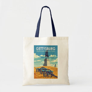 Gettysburg National Military Park Travel Art Retro Tote Bag