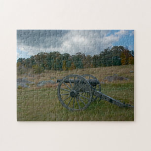 Gettysburg National Park - Fall - Cannon Jigsaw Puzzle