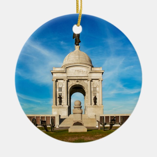 Gettysburg National Park - Pennsylvania Memorial Ceramic Tree Decoration (Front)