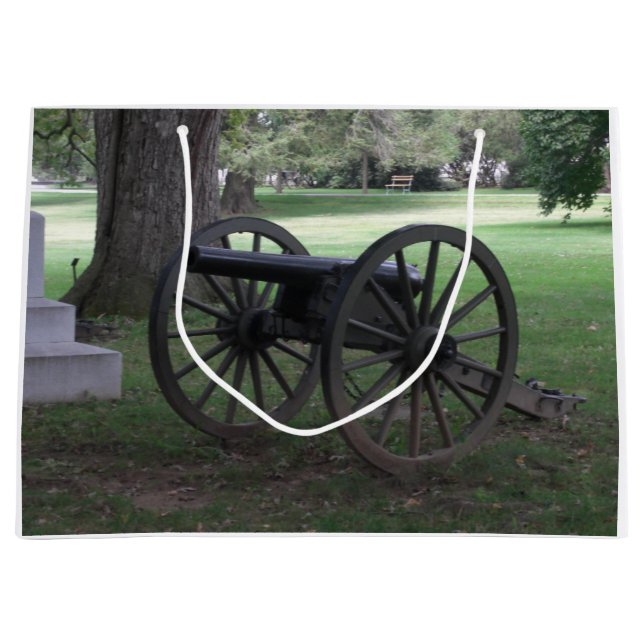 Gettysburg Pennsylvania Civil War Cannon Large Gift Bag (Front)