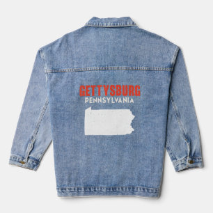 Gettysburg Pennsylvania USA State America Travel Denim Jacket