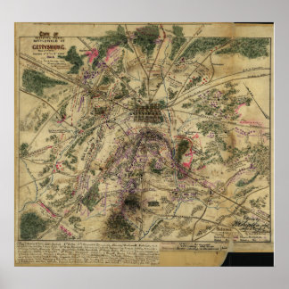 Gettysburg Plan Poster