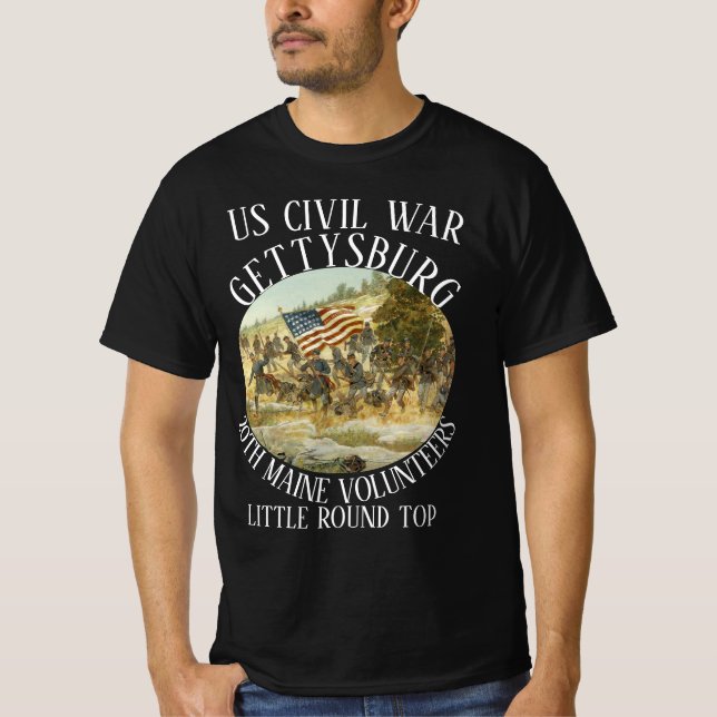 GETTYSBURG US CIVIL WAR 20TH MAINE VOLUNTEERS T-Shirt (Front)