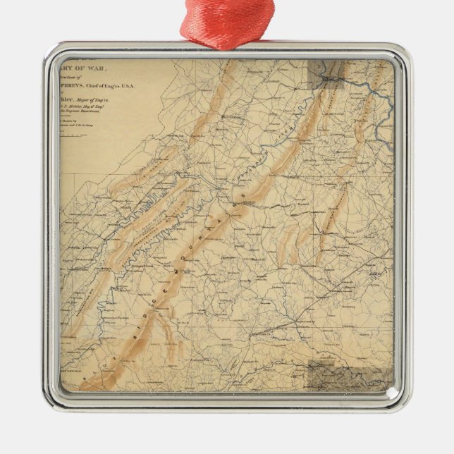 Gettysburg, Virginia Metal Tree Decoration (Front)