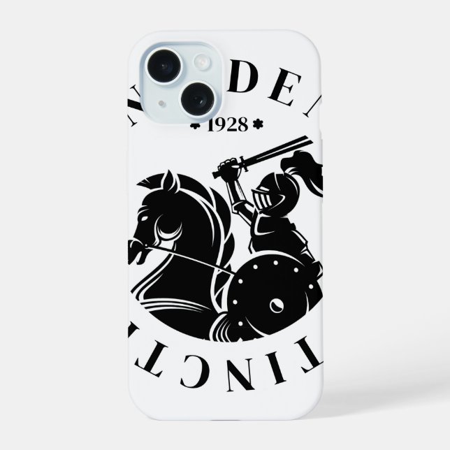 GEUEE Vintage Knight Series iPhone 15 Case (Back)