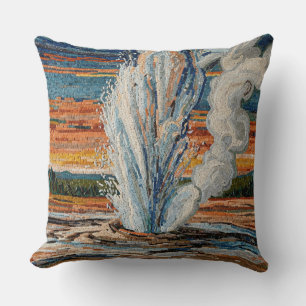 Geyser Eruption Mosaic Cushion