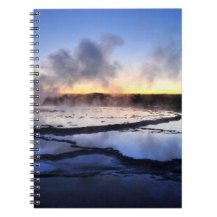 Geyser Smoke at Sunset Spiral Notebook