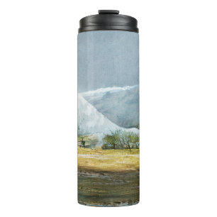 Geysers in the Kamchatka valley. Oil painting on c Thermal Tumbler